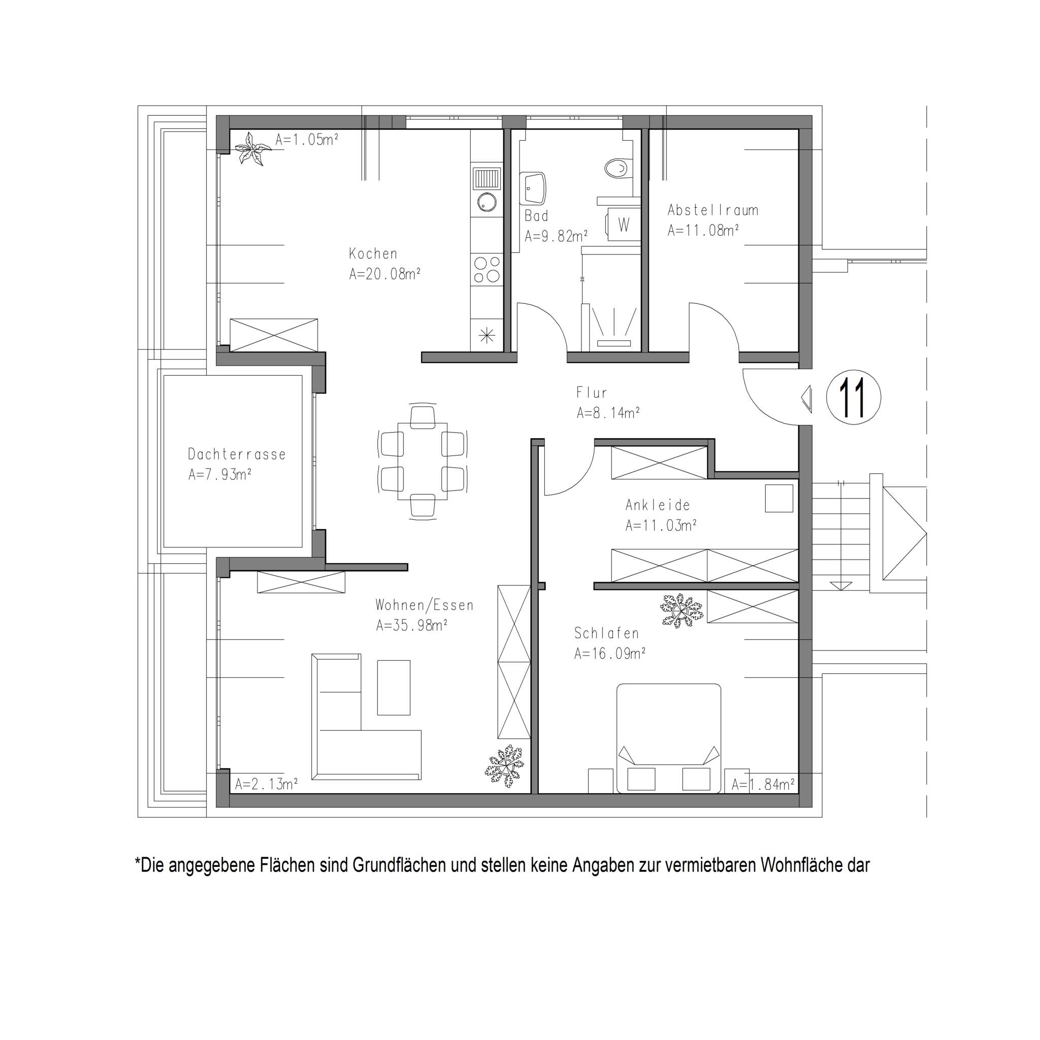 Grundriss Wohnung 11