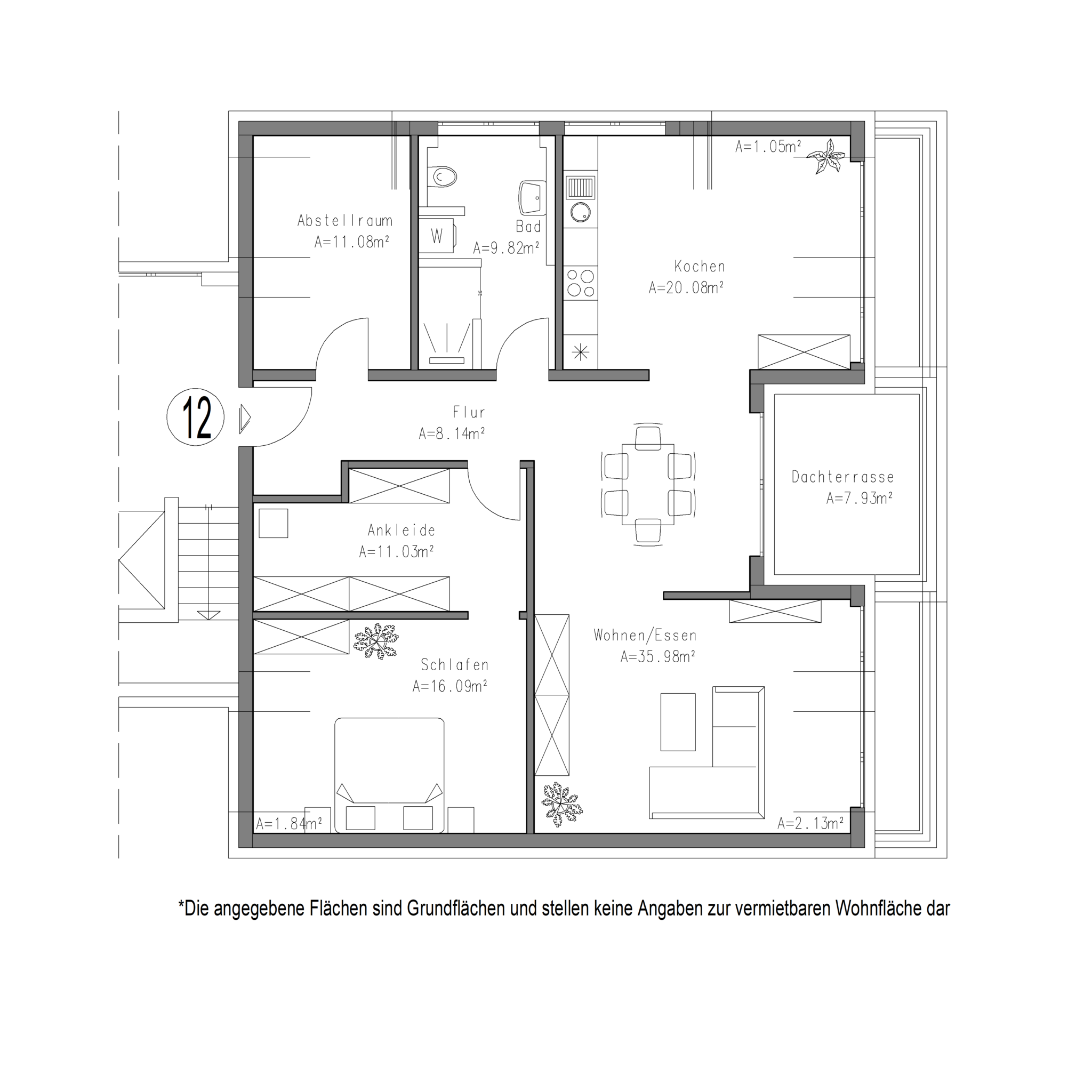 Grundriss Wohnung 12